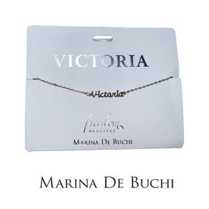 Marina De Buchi Gold Personalized Luxe Name Bracelet, Victoria